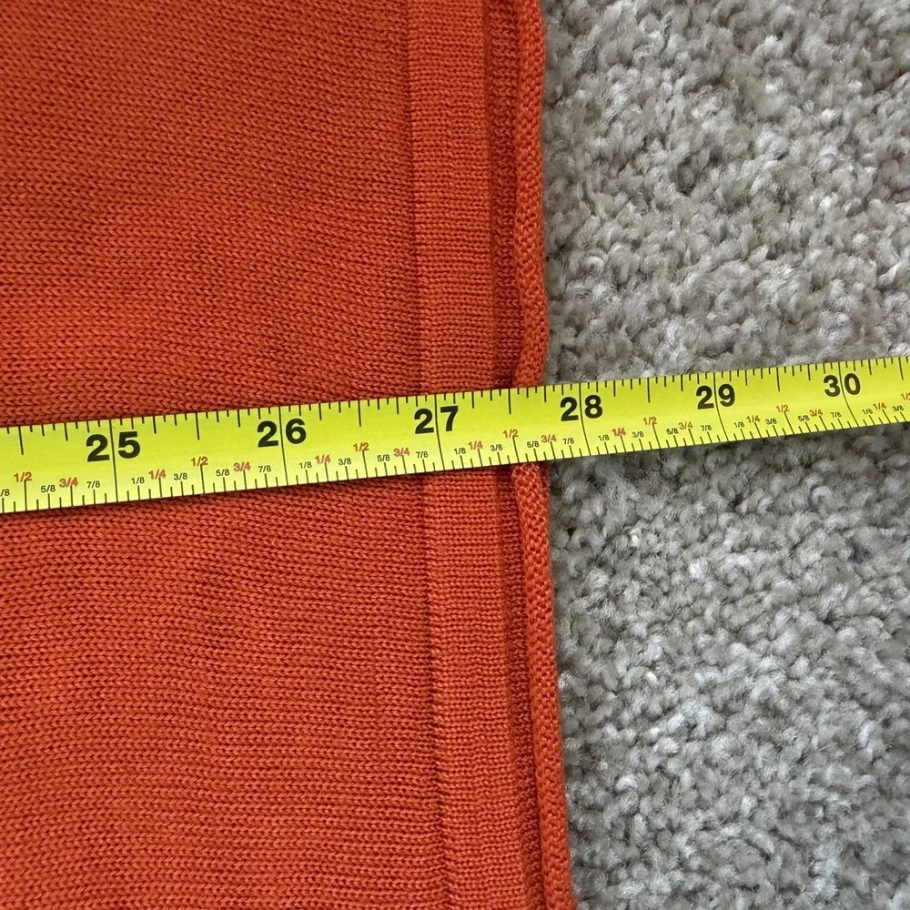 Y2K Kani Jeans Sweater Mens 2XL Orange Acrylic Tight Knit Pullover Streetwear